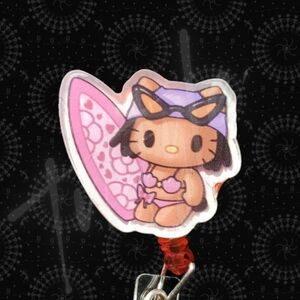 ⭐️3/$25⭐️ Surfing Hello Kitty Badge Reel